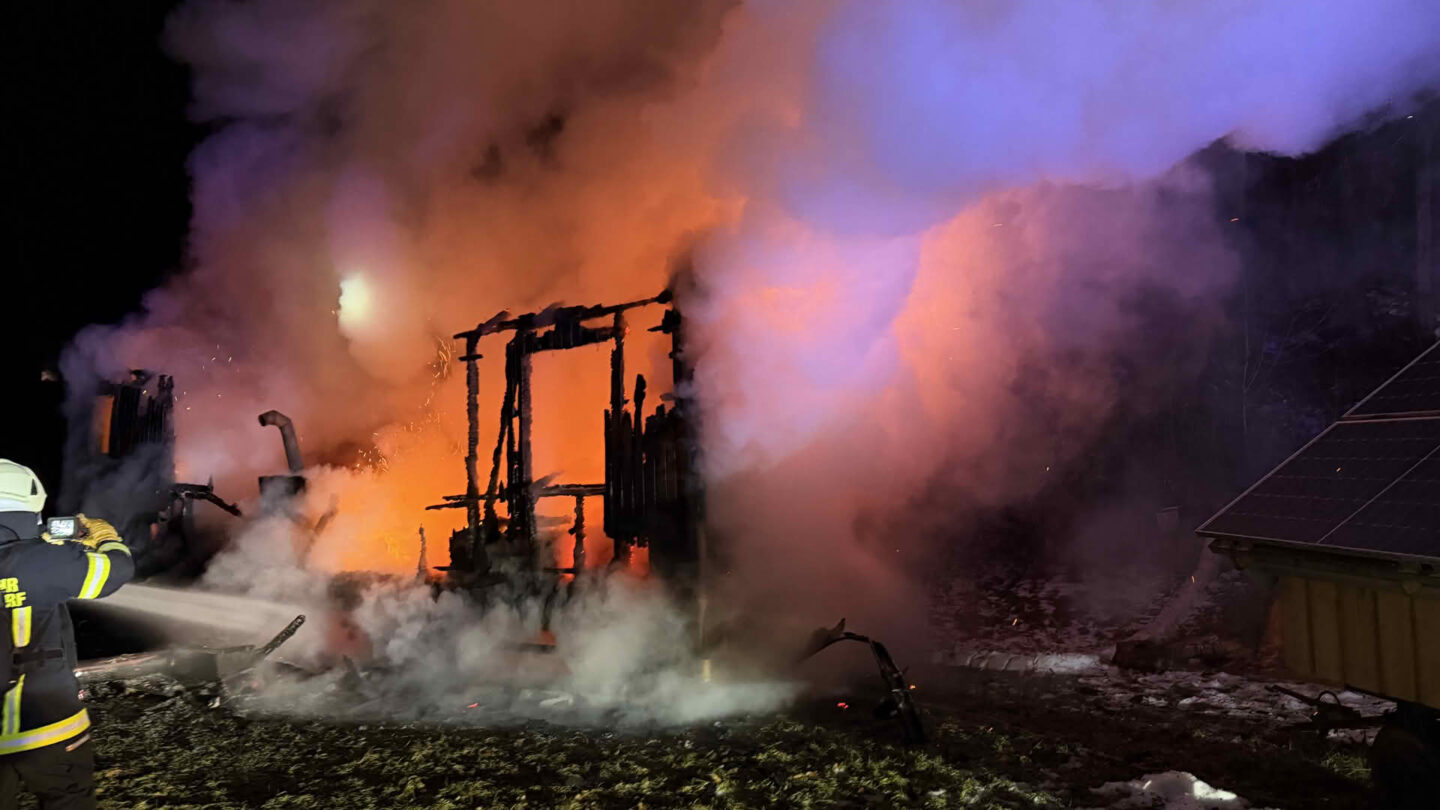 Brand eines Mobile Homes in Henndorf