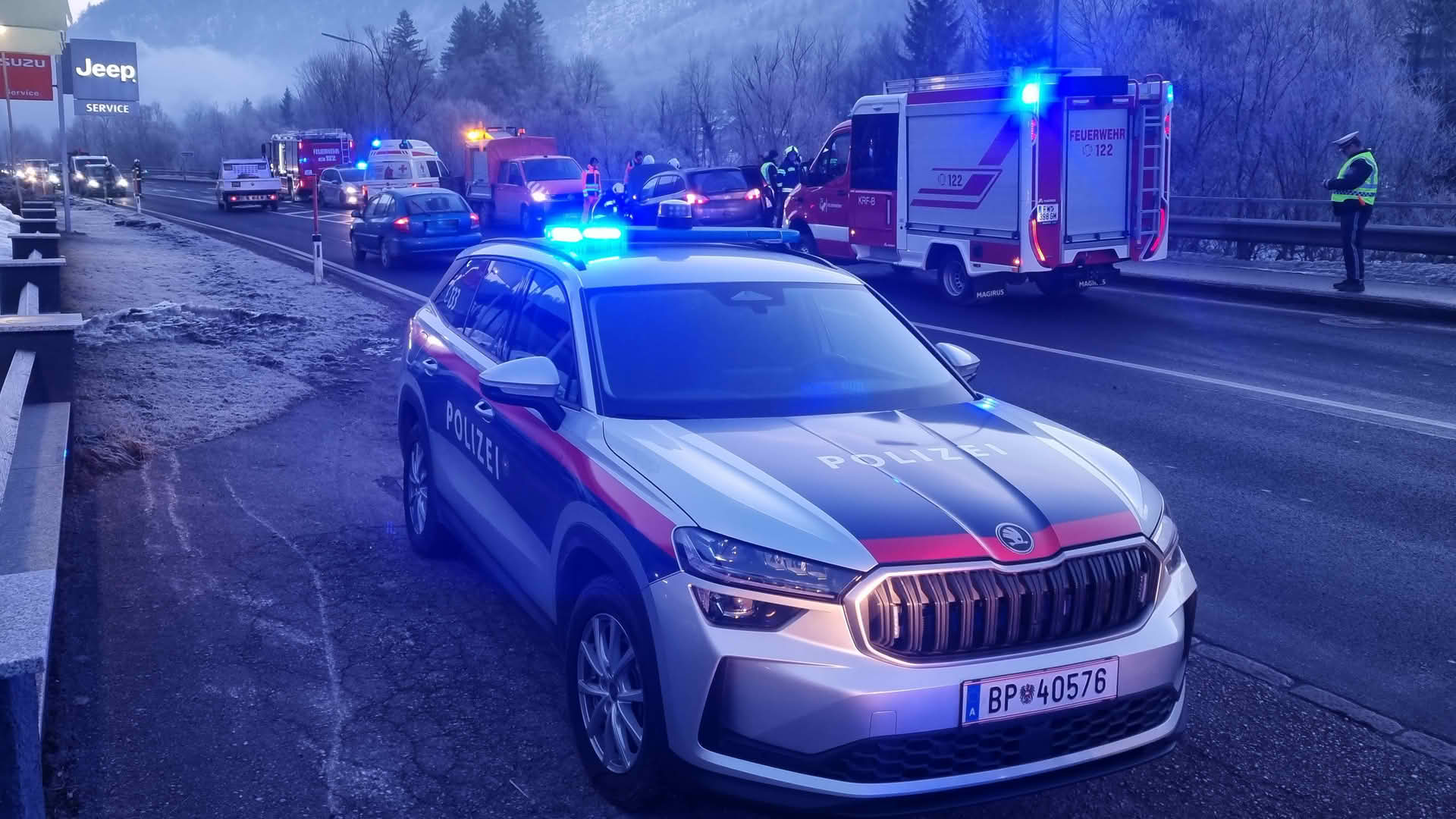 FF Bad Ischl: Vom Brandmeldealarm zum Verkehrsunfall