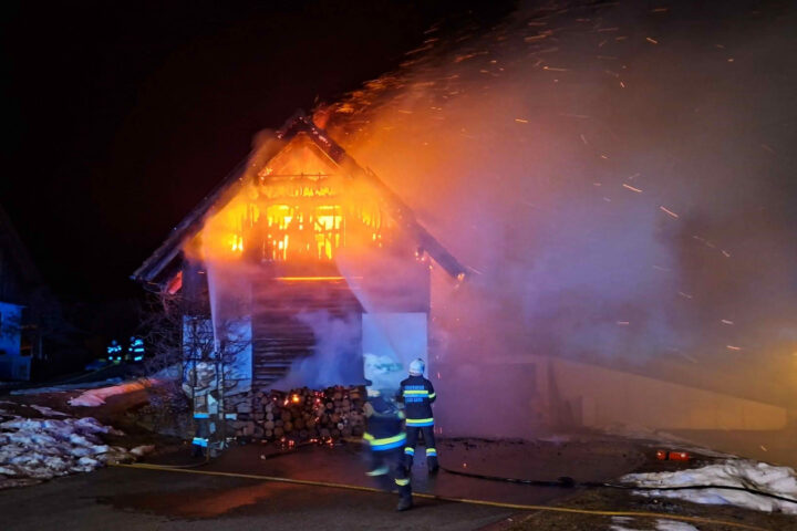 BFVDL: Hackschnitzellagerbrand in Bad Gams