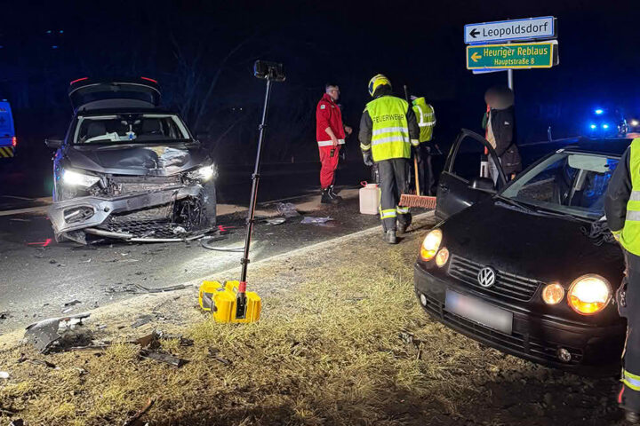FF Leopoldsdorf: Verkehrsunfall fordert zwei Verletzte