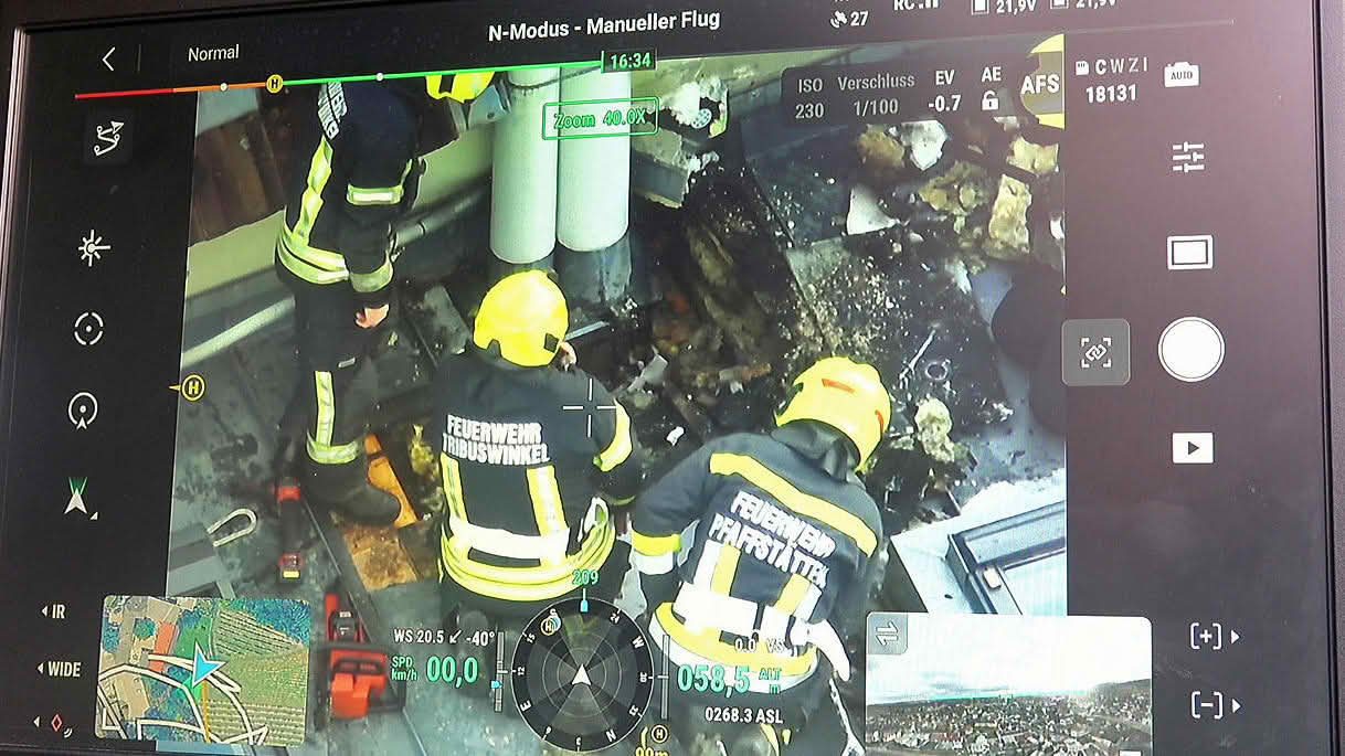 Brand im Dachbereich