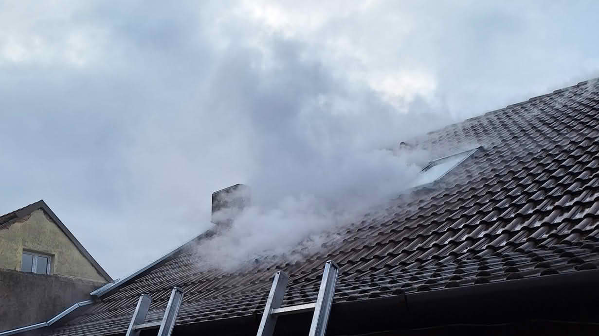 Lage beim Eintreffen der Feuerwehr Ebergassing