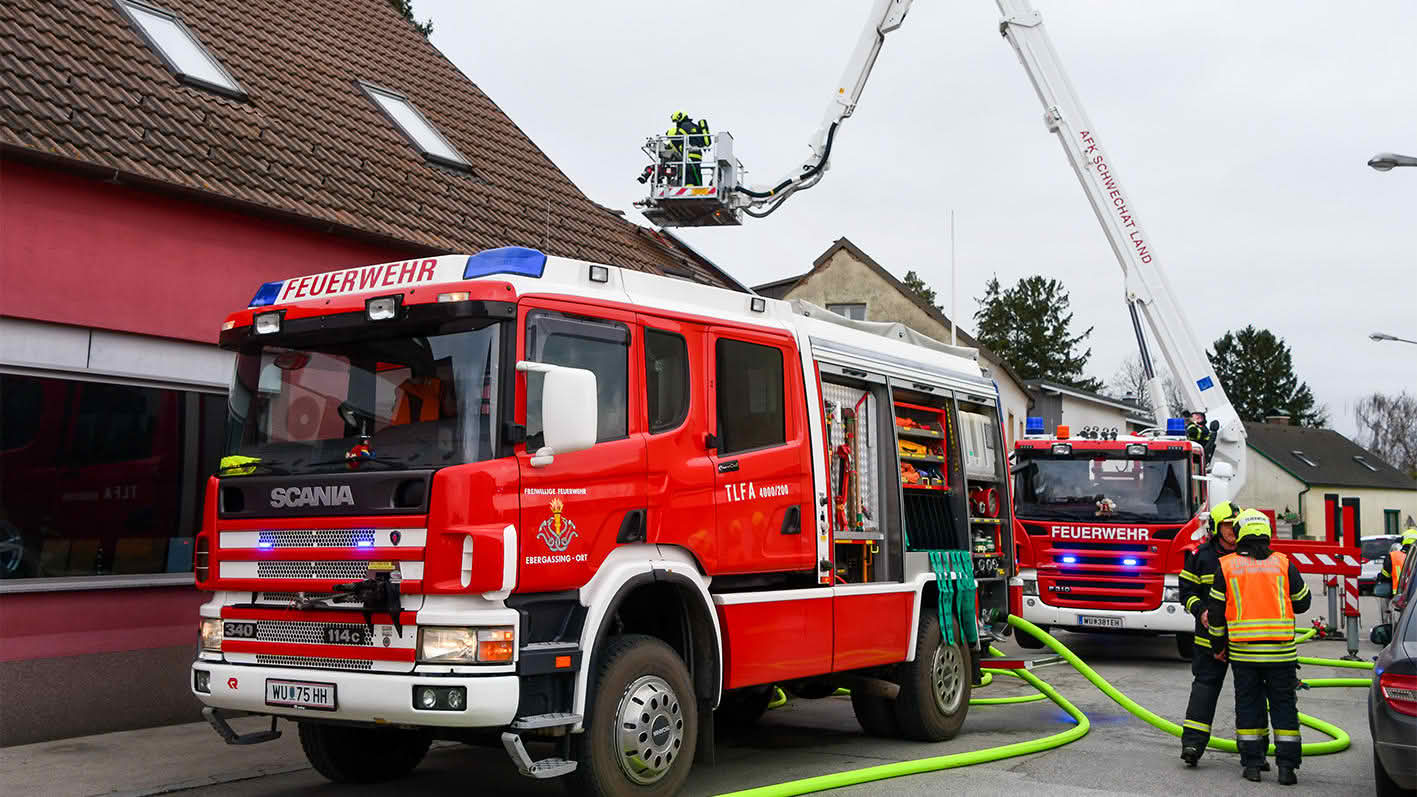 Einsatzfahrzeuge der Feuerwehr Ebergassing