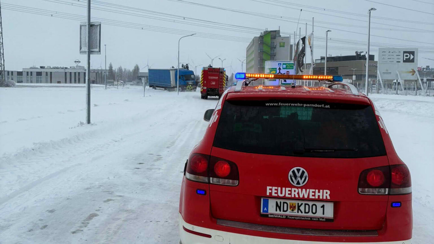 Schneechaos in Parndorf