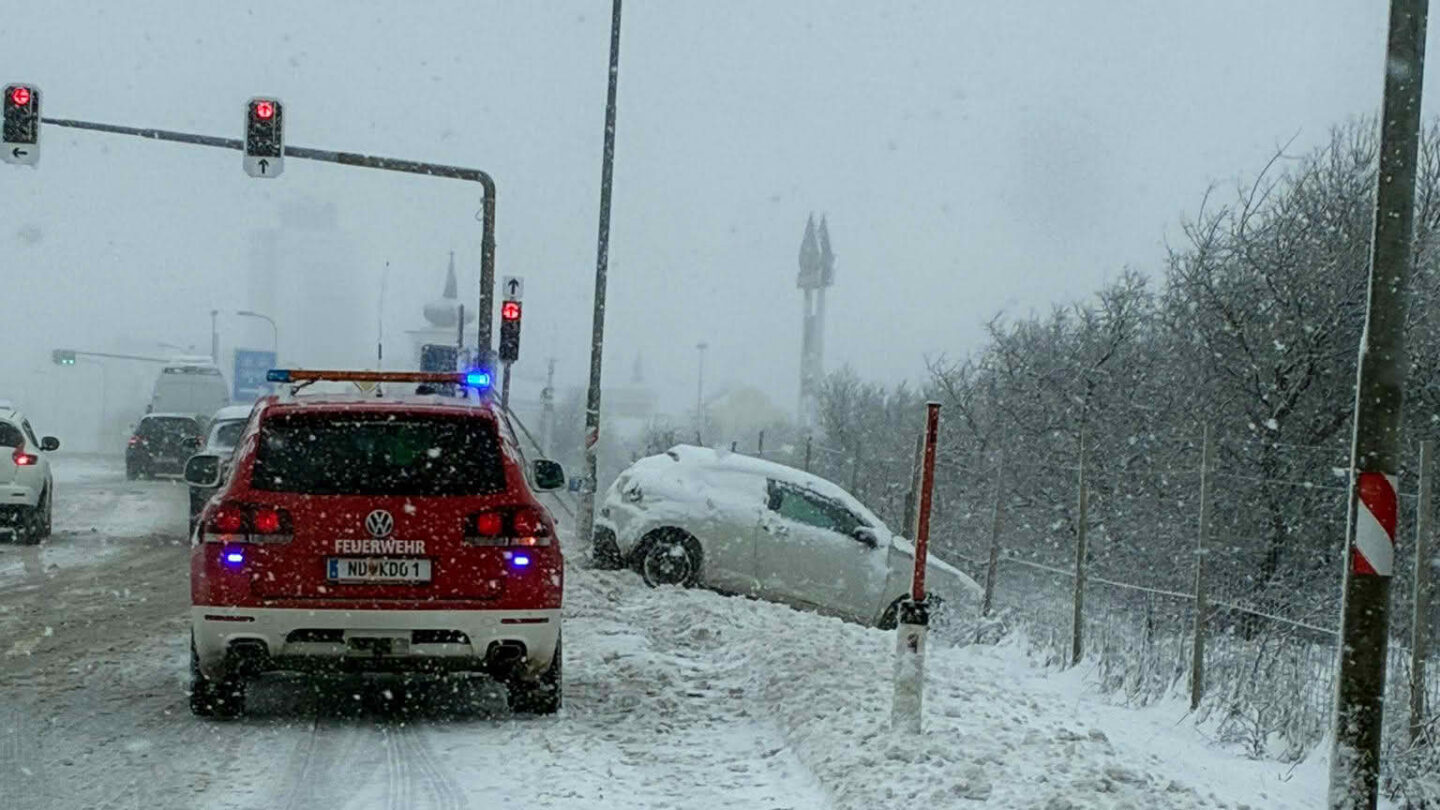 Schneechaos in Parndorf