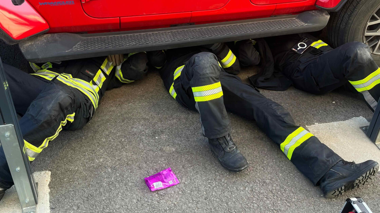 Stubentiger steckt unter Auto fest - FF Neusiedl am See