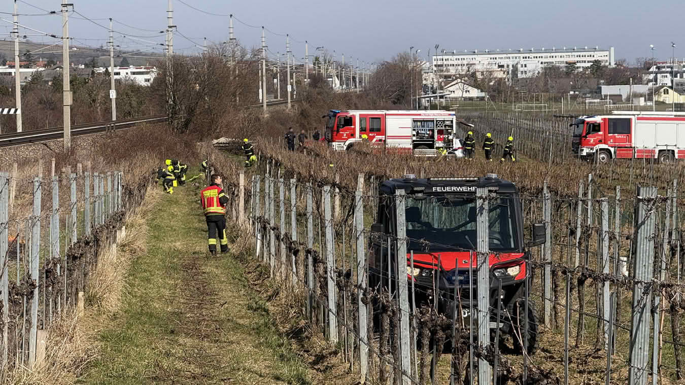 Brand neben Südbahnstrecke