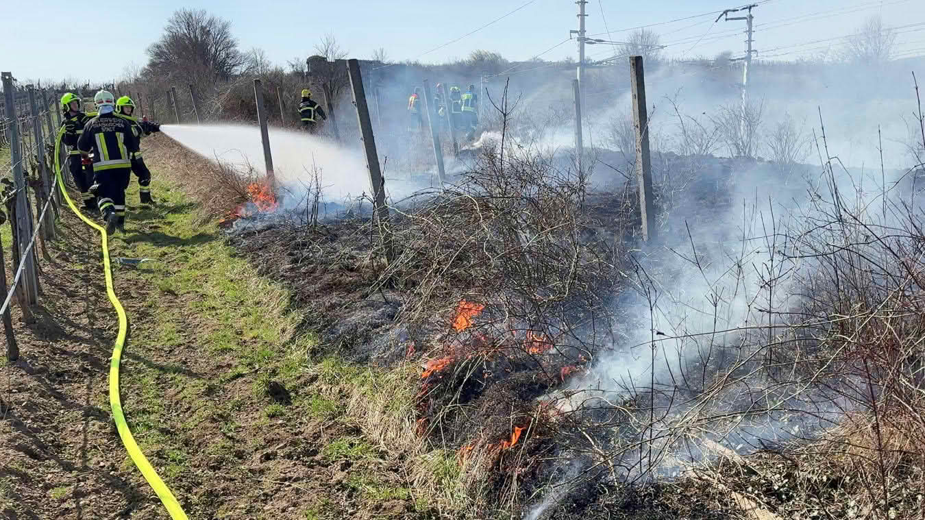Brand neben Südbahnstrecke