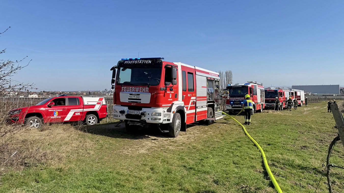 Brand neben Südbahnstrecke
