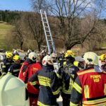 AFK Mondsee: Personenrettung aus in Bau befindlicher Güllegrube
