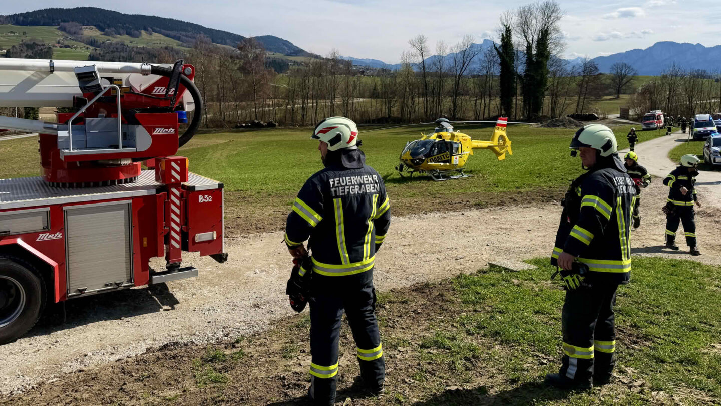 Personenrettung aus in Bau befindlicher Güllegrube