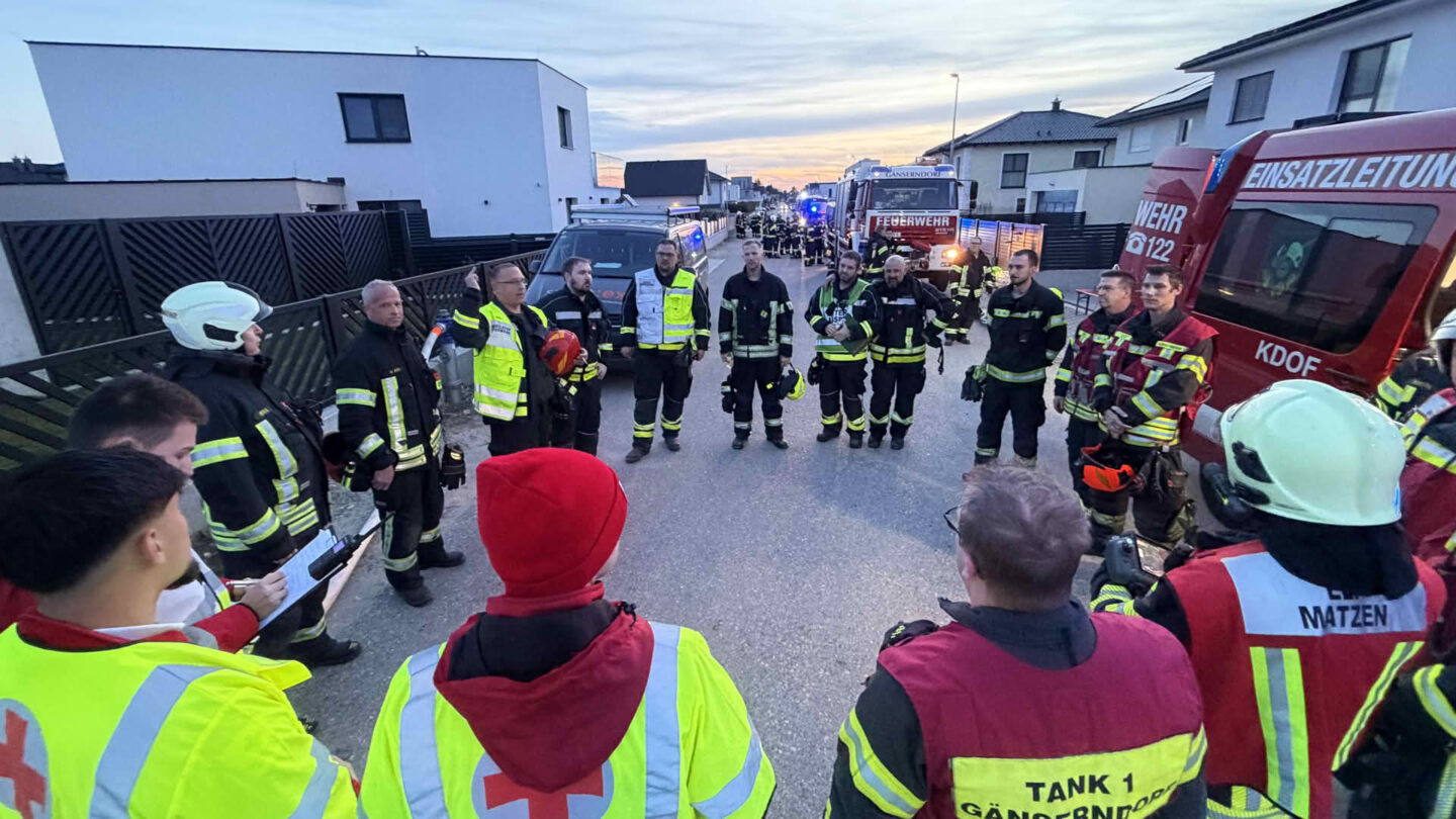 Ausgedehnter Waldbrand - FF Strasshof an der Nordbahn