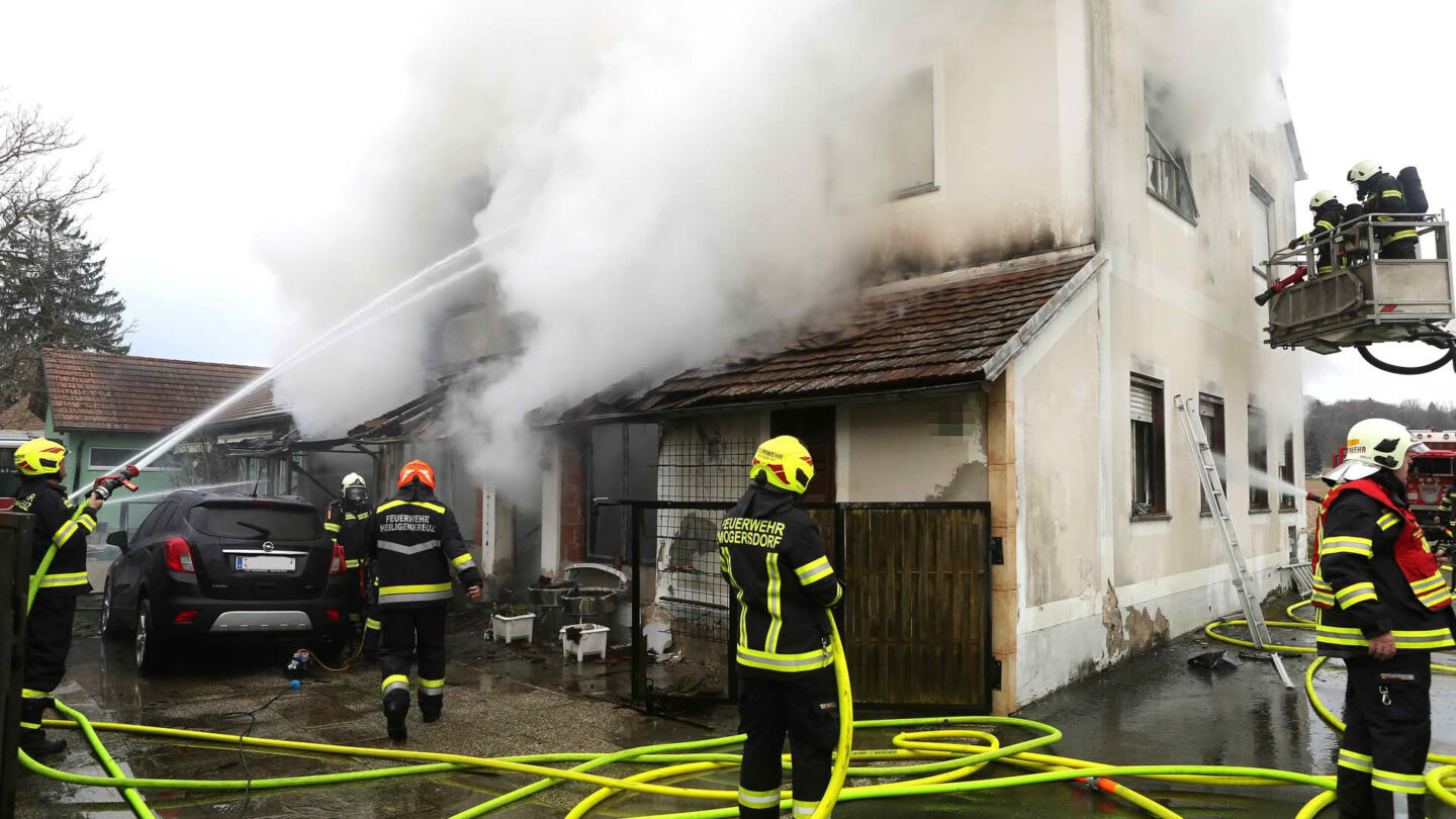 Tragischer Gebäudebrand in Mogersdorf 