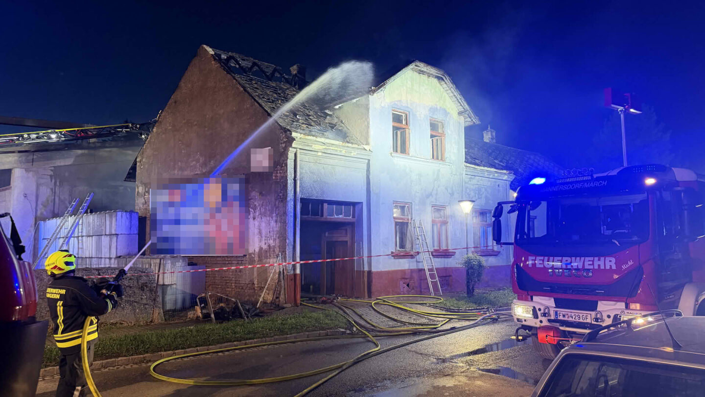 Wohnhausbrand in Mannersdorf an der March