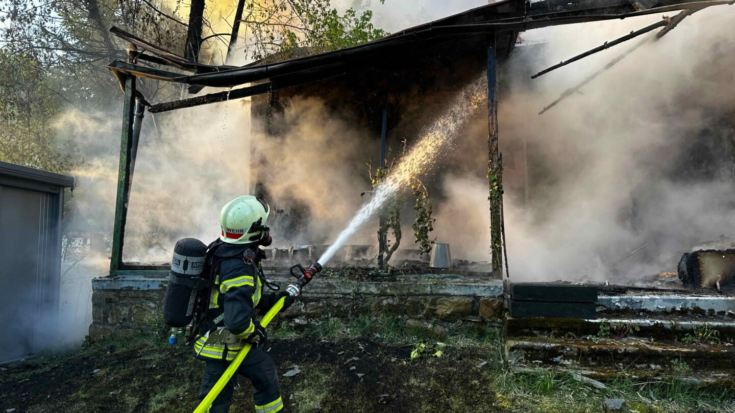 Wohnhaus in Vollbrand