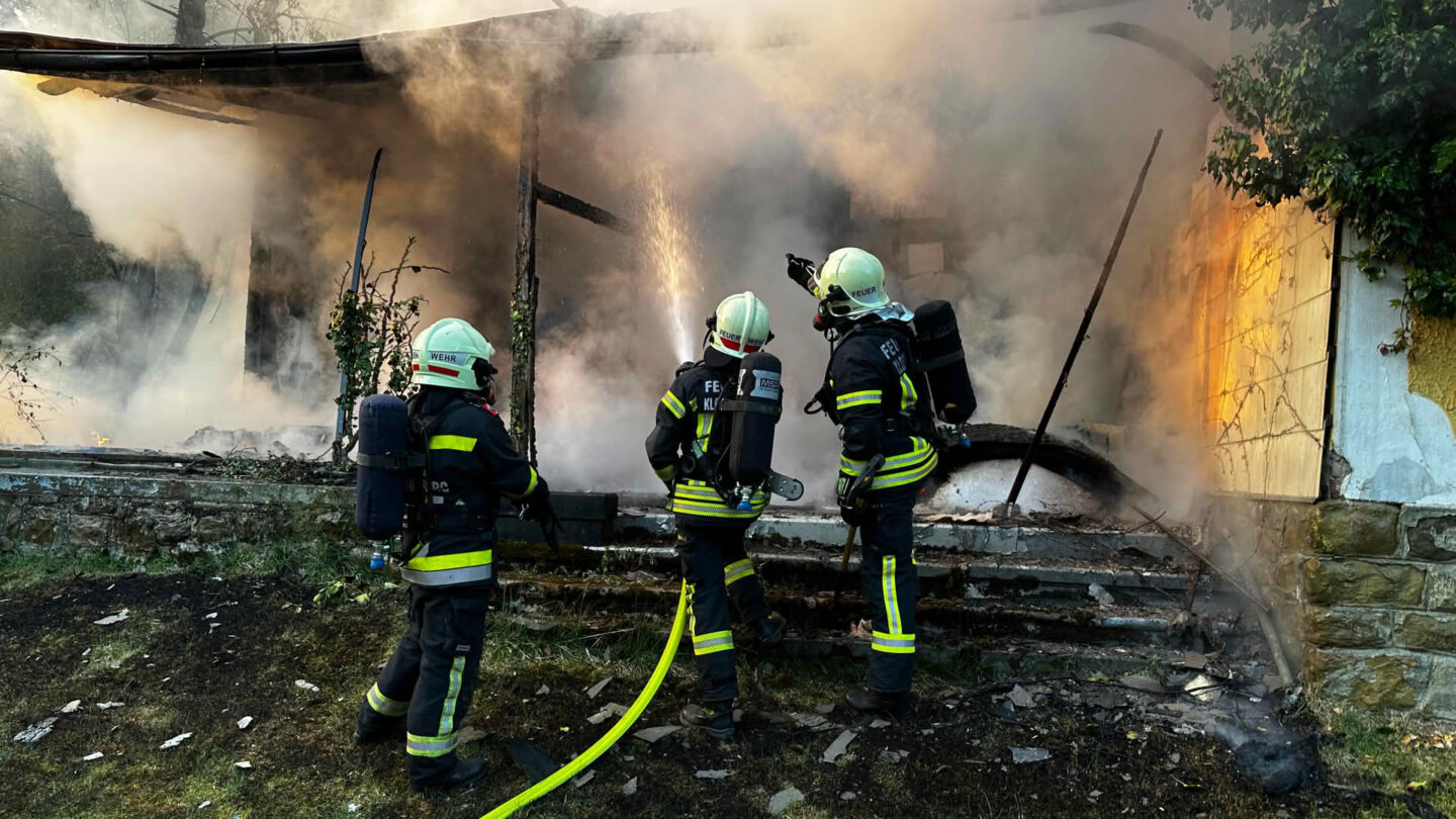 Wohnhaus in Vollbrand