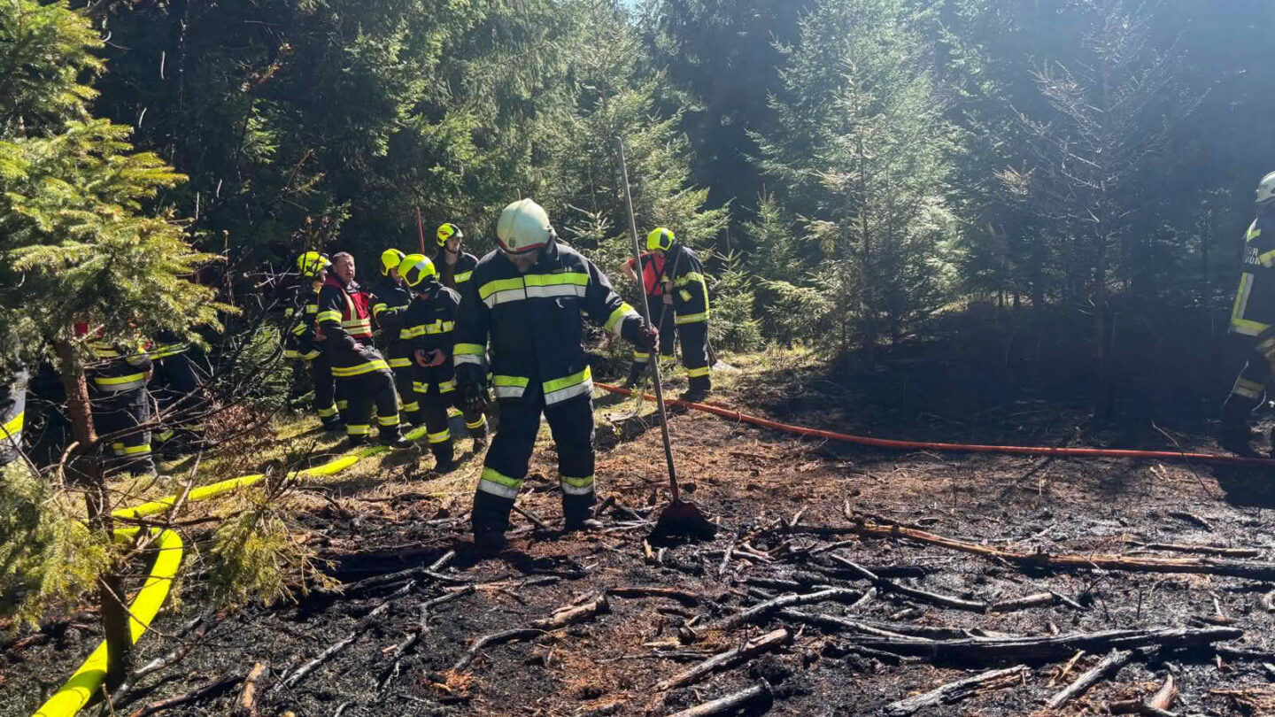 Waldbrand in Krumbach