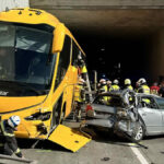 BF Wien: Verkehrsunfall mit Reisebus bei Eurogate Tunnelausfahrt