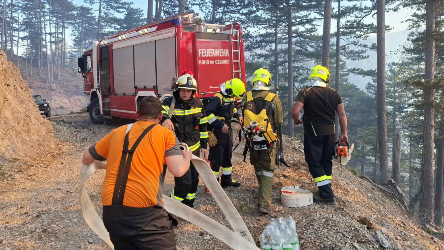 Waldbrand in Gutenstein