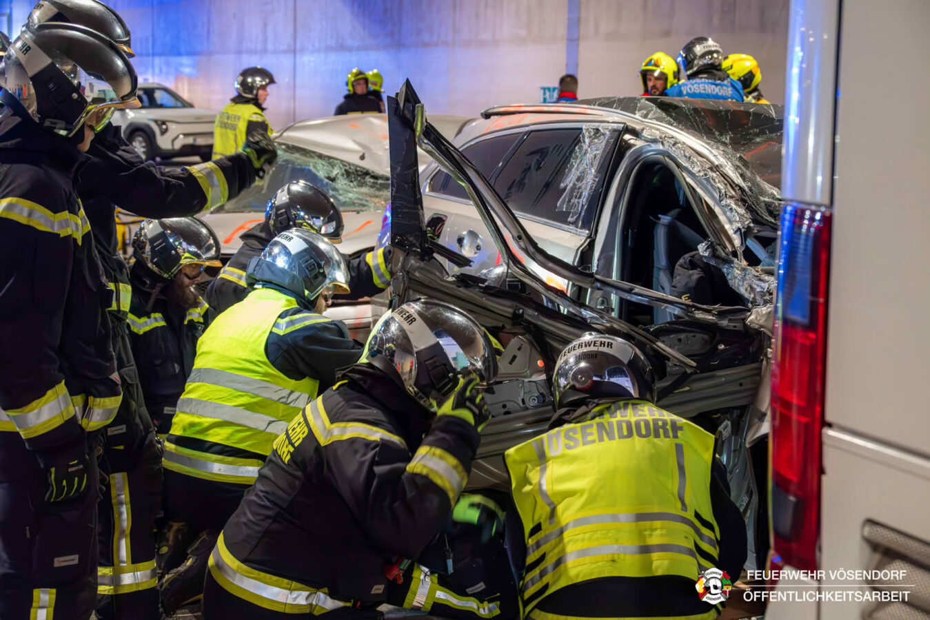 Großübung im S1-Tunnel Vösendorf