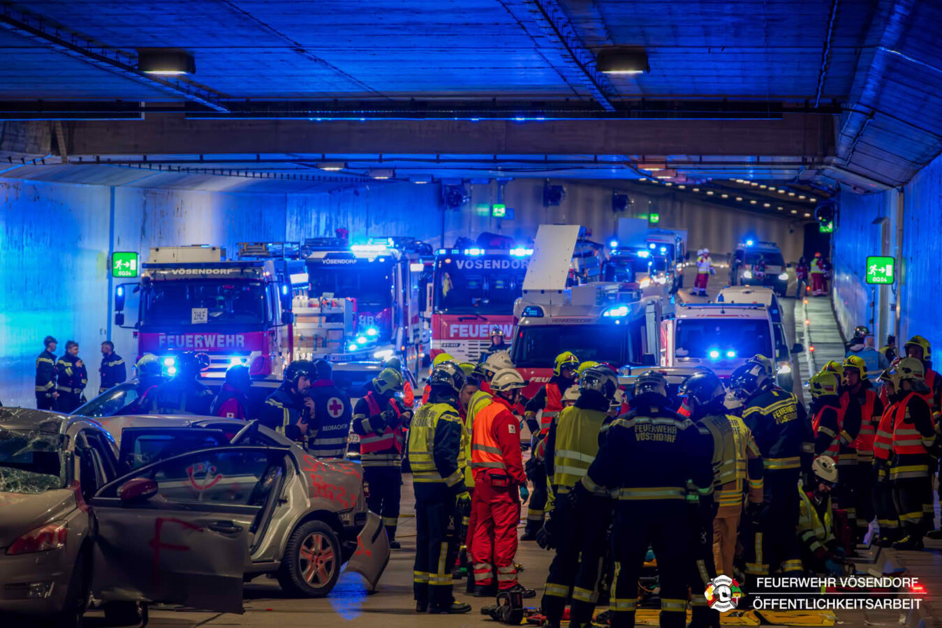 Großübung im S1-Tunnel Vösendorf