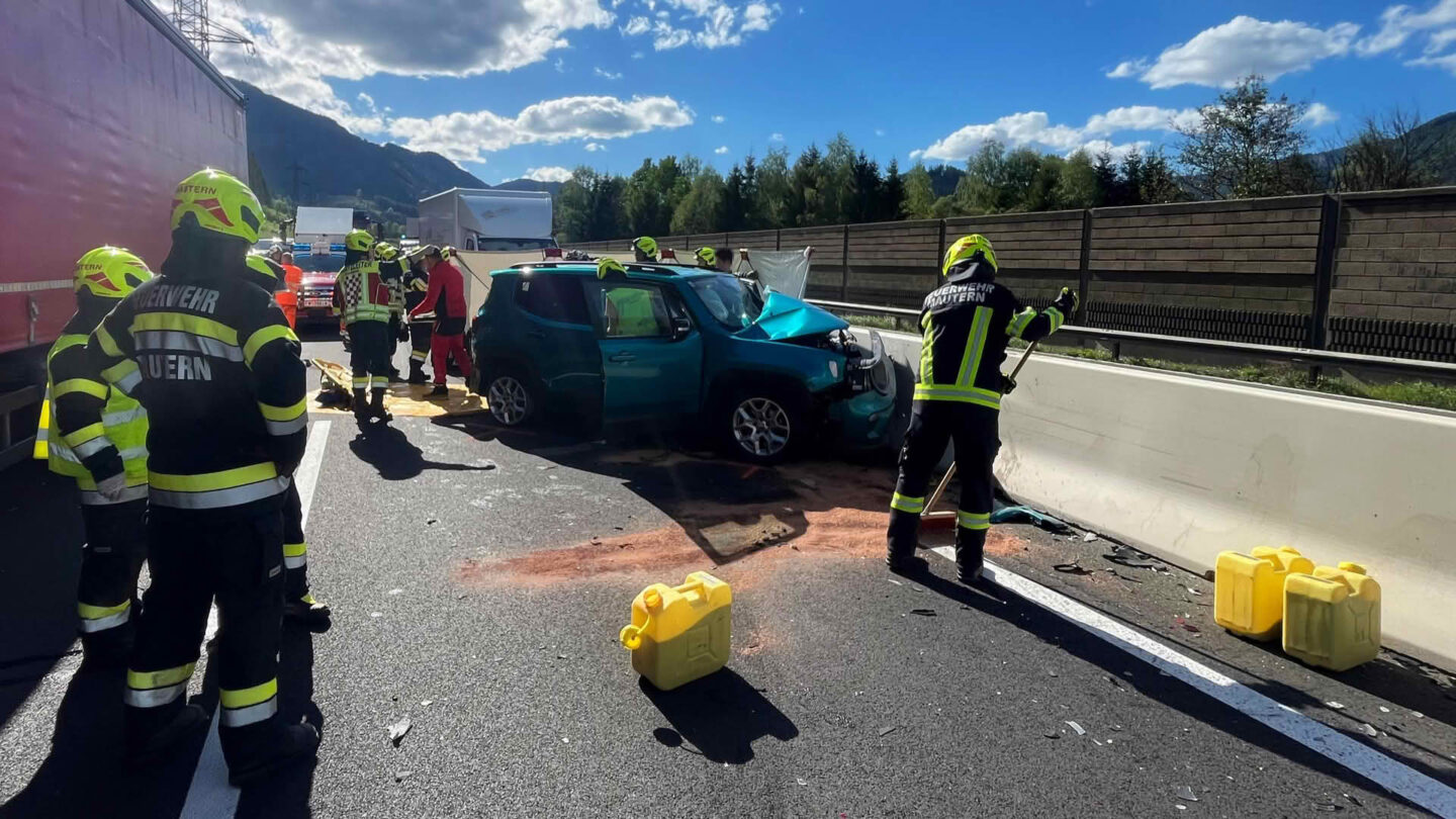 Schwerere Verkehrsunfall A9 bei Mautern