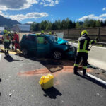 BFV Leoben: T10 – Verkehrsunfall mit eingeklemmter Person A9 Fahrtrichtung Graz bei Mautern