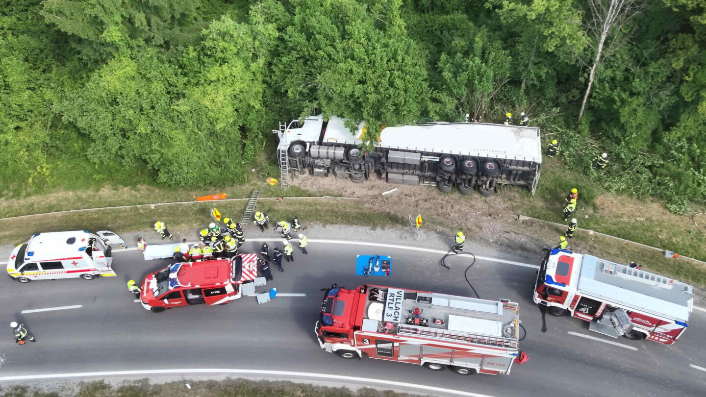 Gefahrgutunfall mit LKW