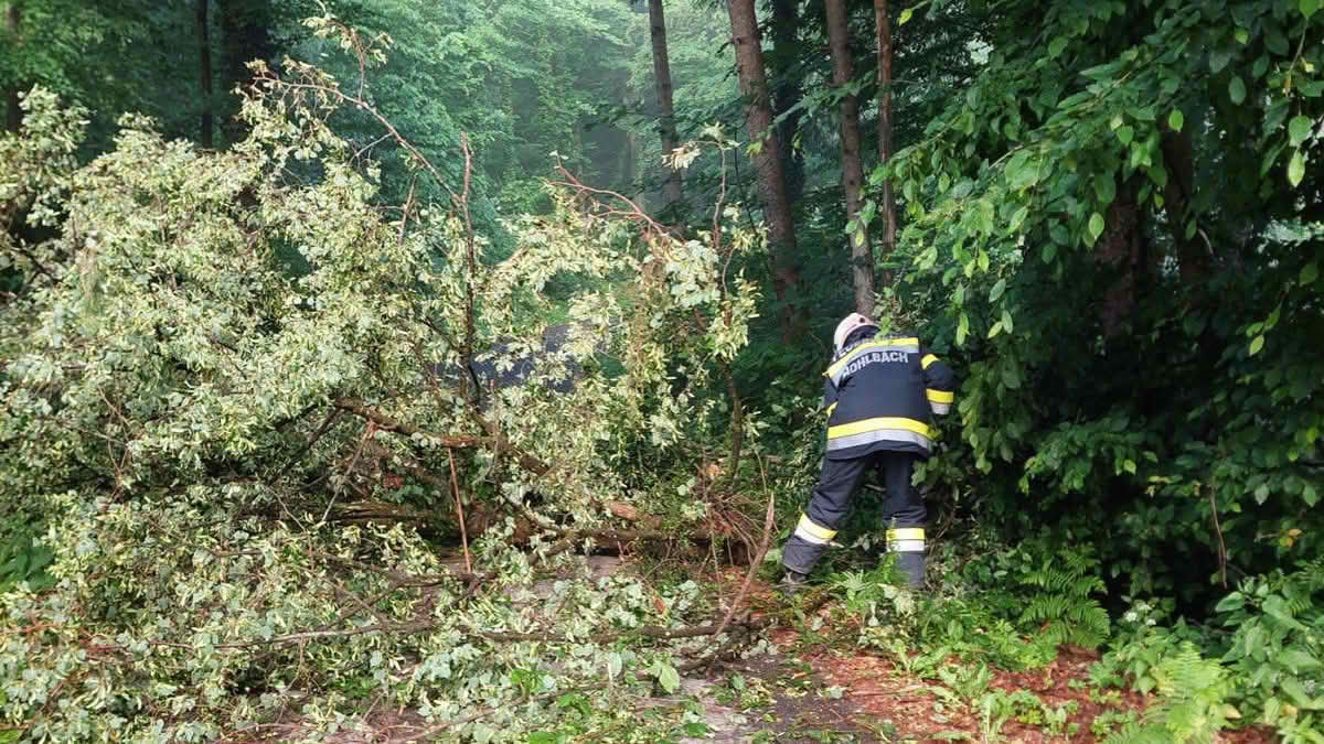 Unwetter sorgte für zahlreiche Feuerwehreinsätze