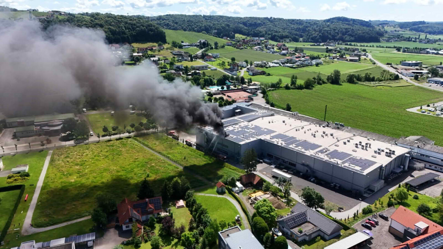Industriebrand in St. Stefan im Rosental