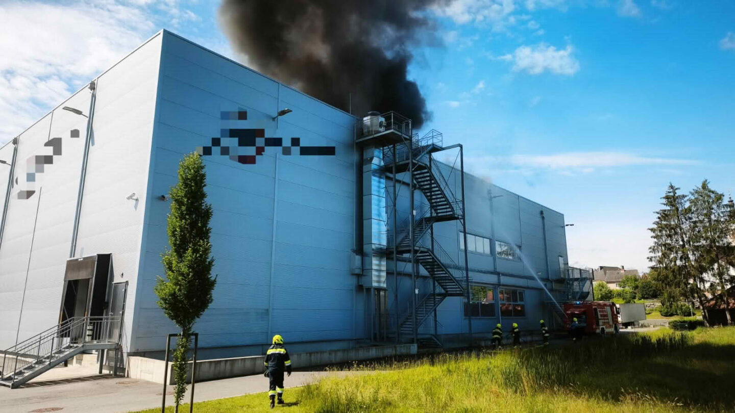 Industriebrand in St. Stefan im Rosental