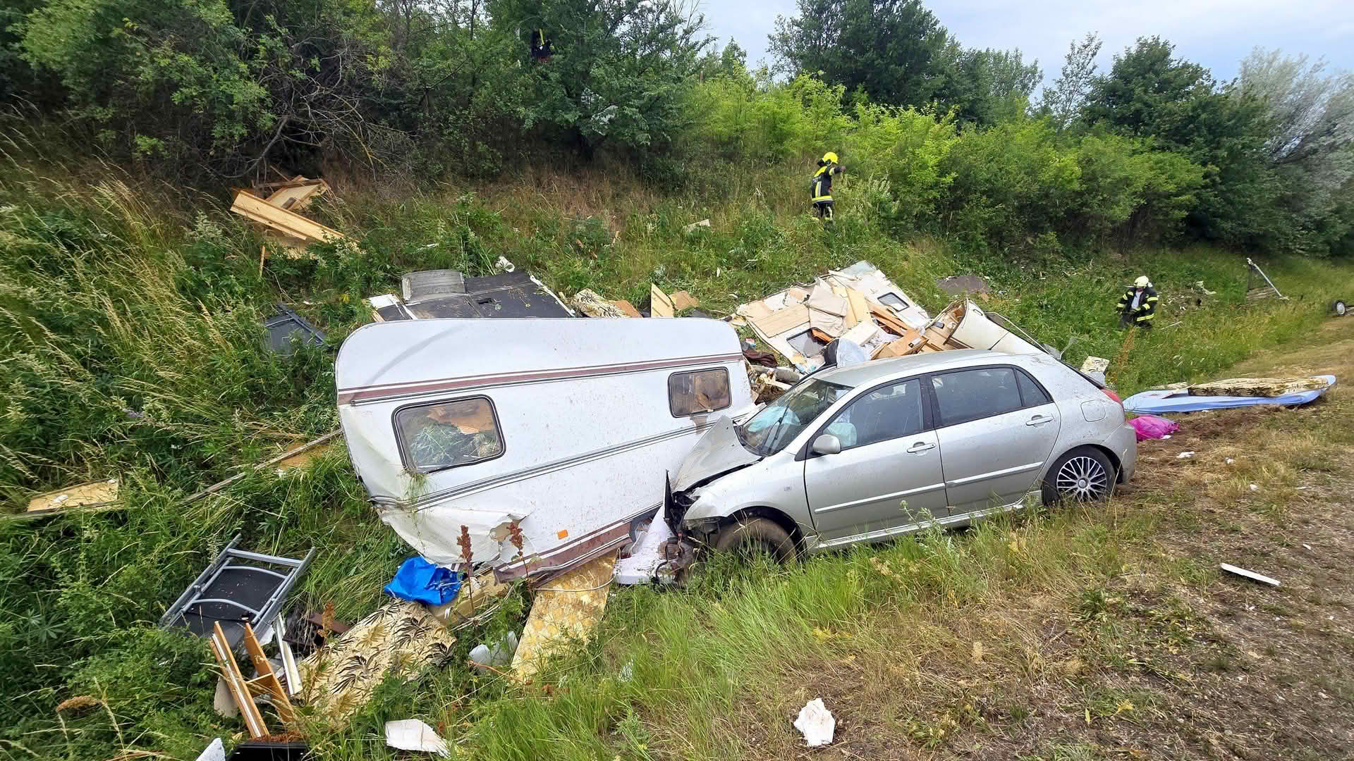 BFK Neusiedl am See: Schwerer Verkehrsunfall auf der A4 bei Gols