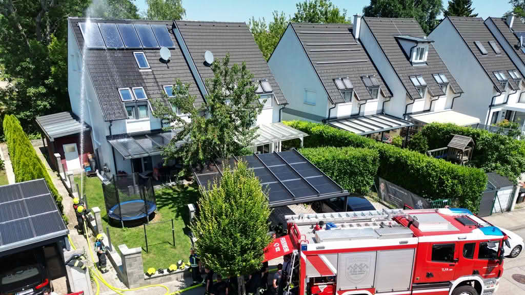 Rauchentwickung durch defekte Solaranlage