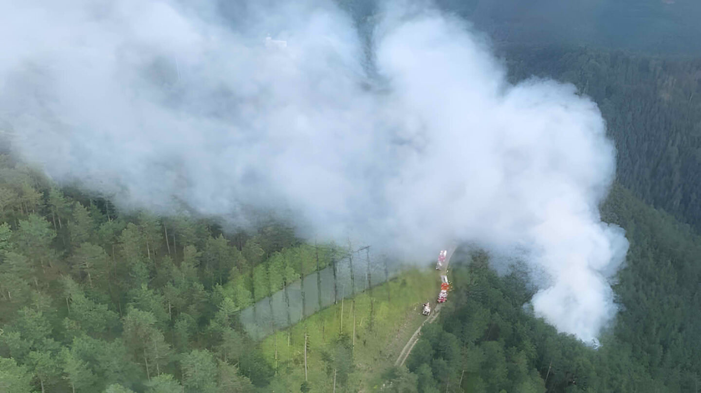 Waldbrand in Gutenstein