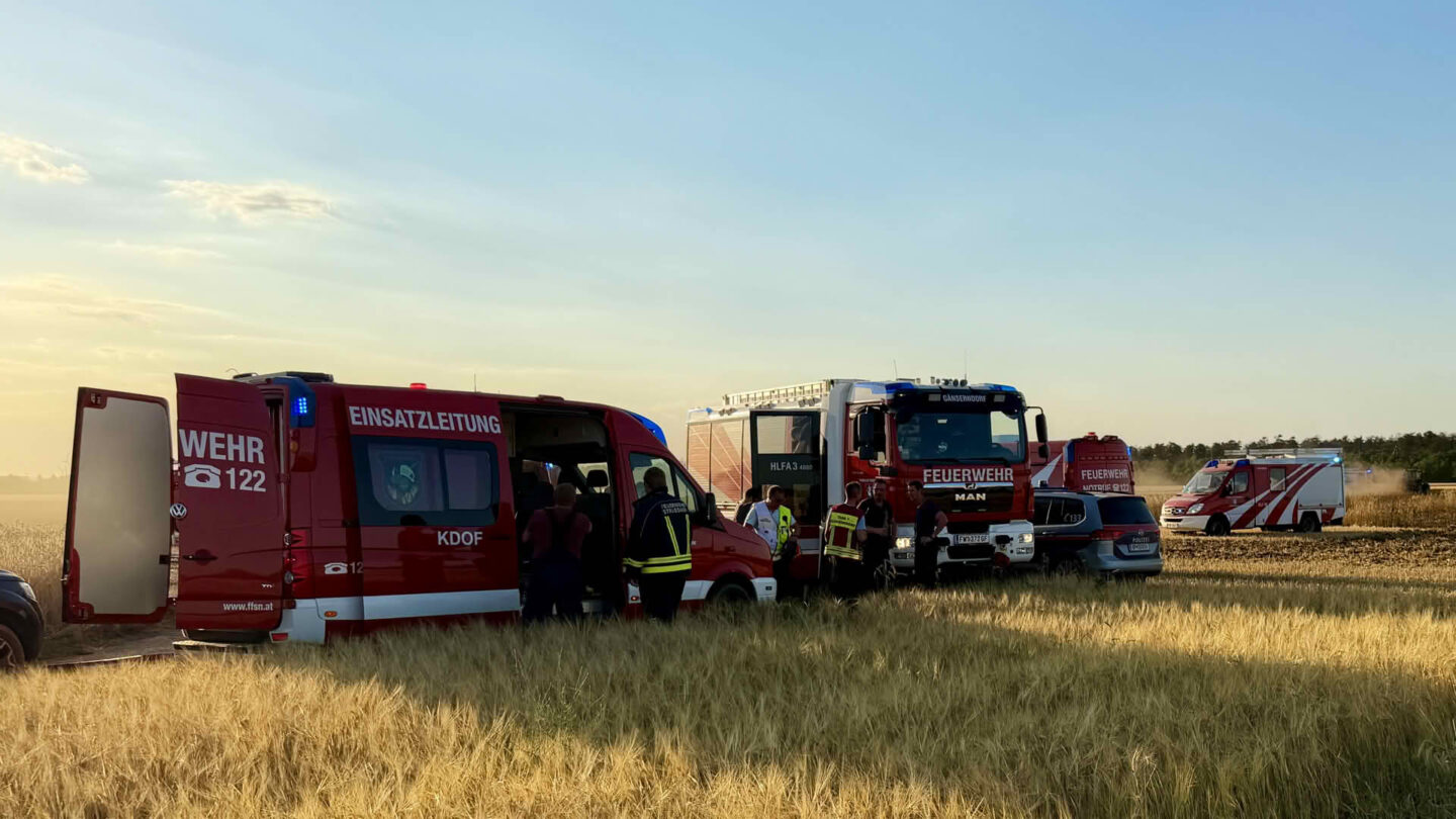 Fahrzeugbrand Arbeitsmaschine