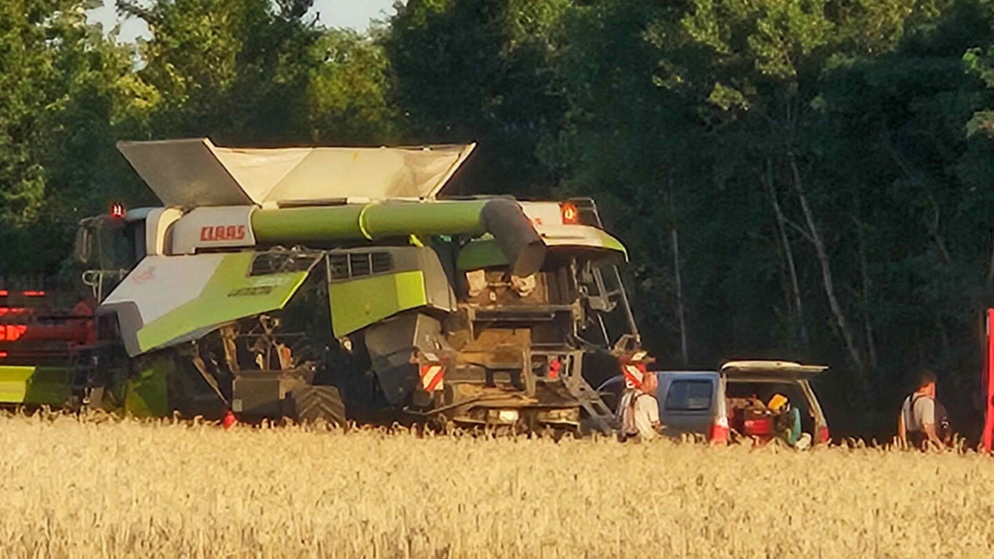 Fahrzeugbrand Arbeitsmaschine