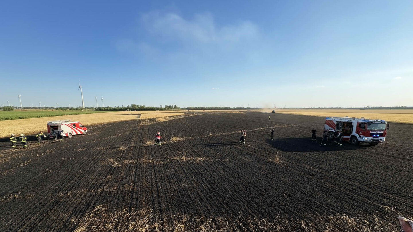 Fahrzeugbrand Arbeitsmaschine
