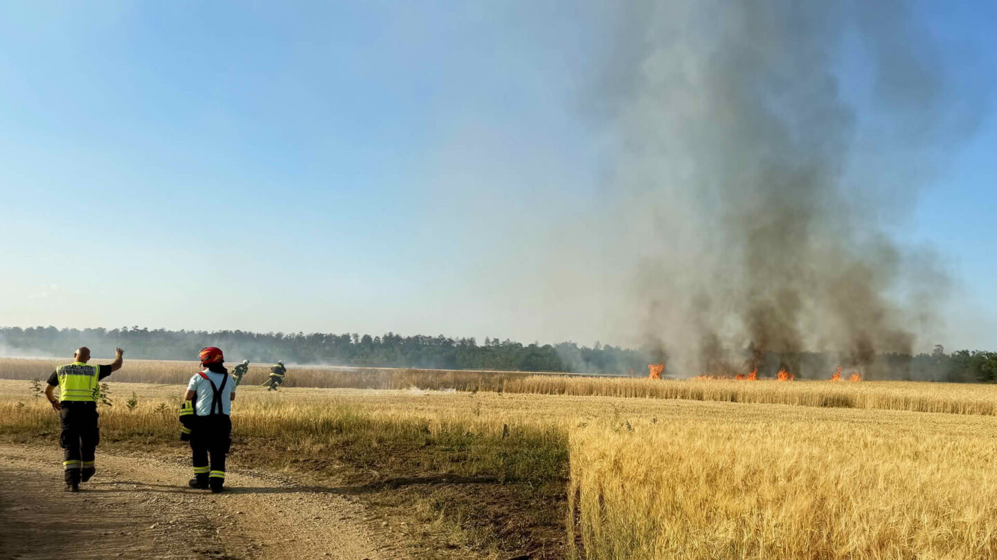 Fahrzeugbrand Arbeitsmaschine