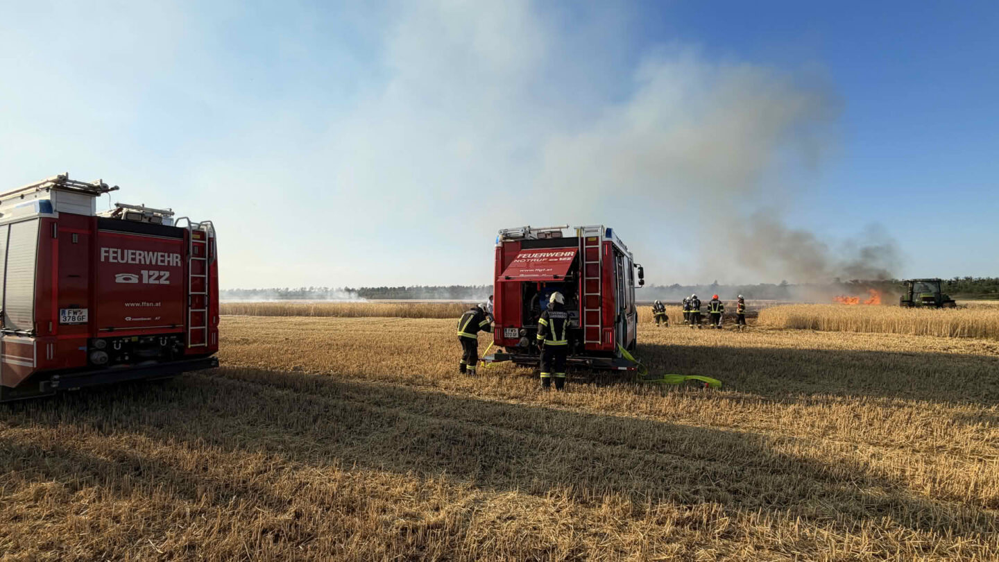 Fahrzeugbrand Arbeitsmaschine