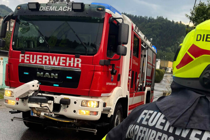 FF Kapfenberg-Diemlach: Mehrere Unwettereinsätze und Brandeinsatz