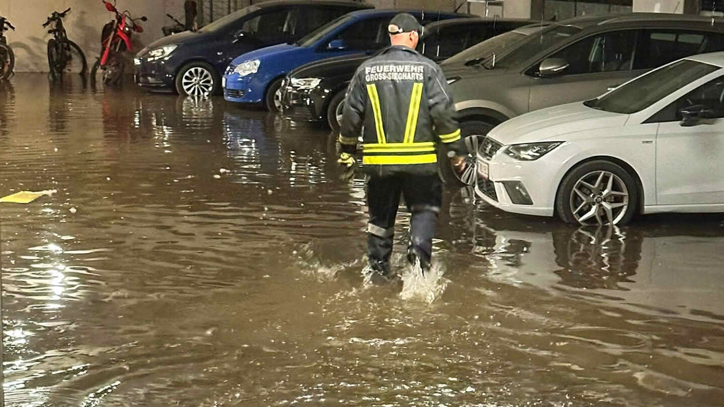 Große Regenmengen