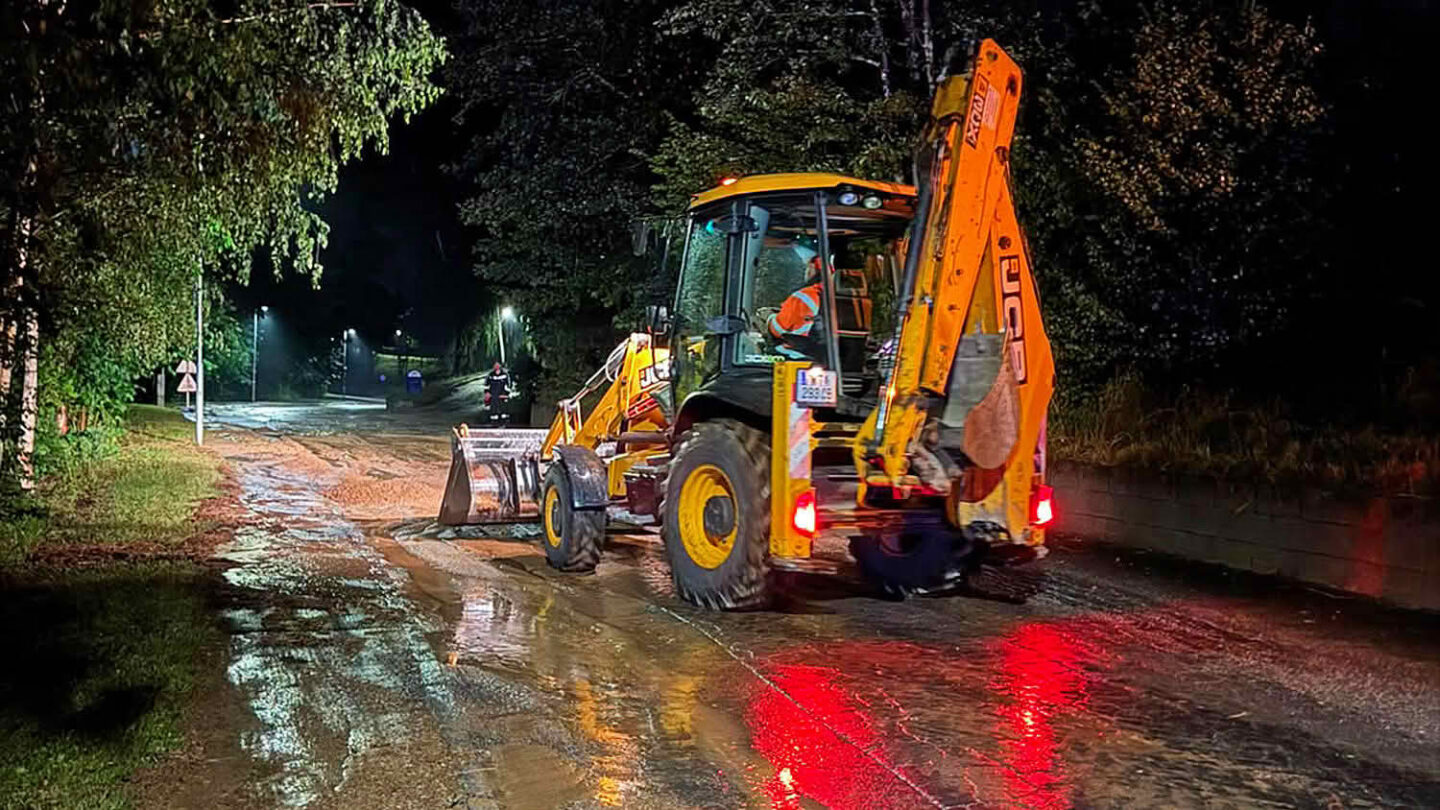 Große Regenmengen
