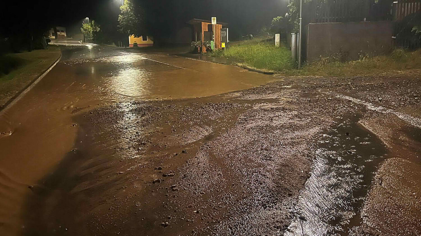 Große Regenmengen
