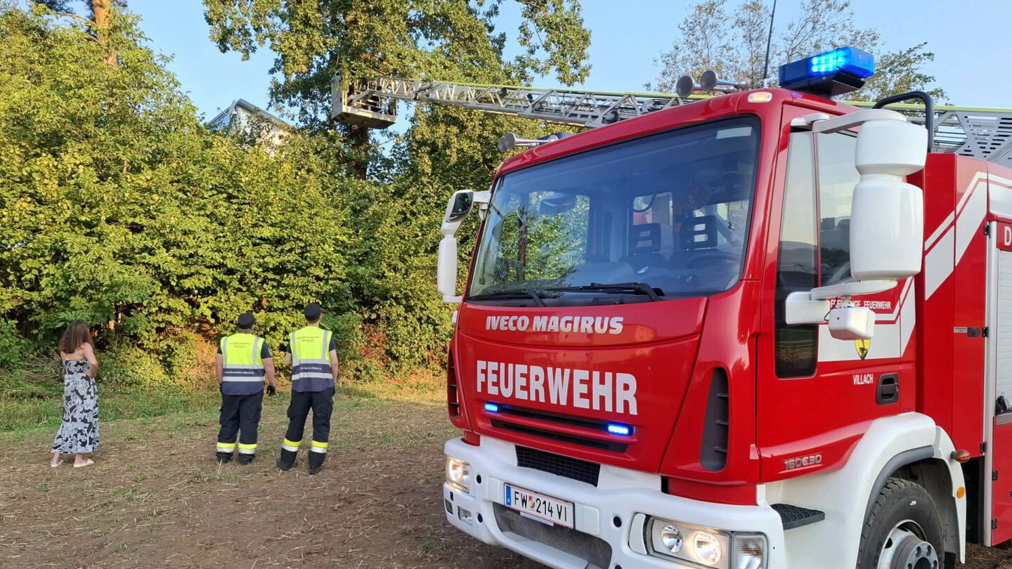 HFW Villach: Tierische Rettungsaktion mit Drehleiter