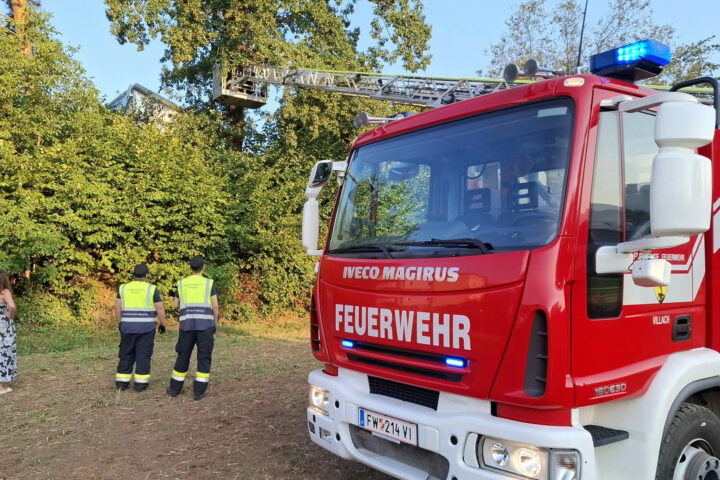HFW Villach: Tierische Rettungsaktion mit Drehleiter
