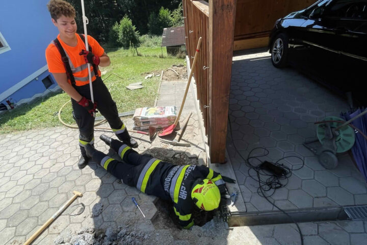 BFVDL: Schweißtreibender Einsatz mit Happy End für zwei Jungkatzen