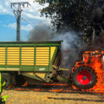 AFK Ottensheim: Traktorbrand in Altenberg führte zu Waldbrand