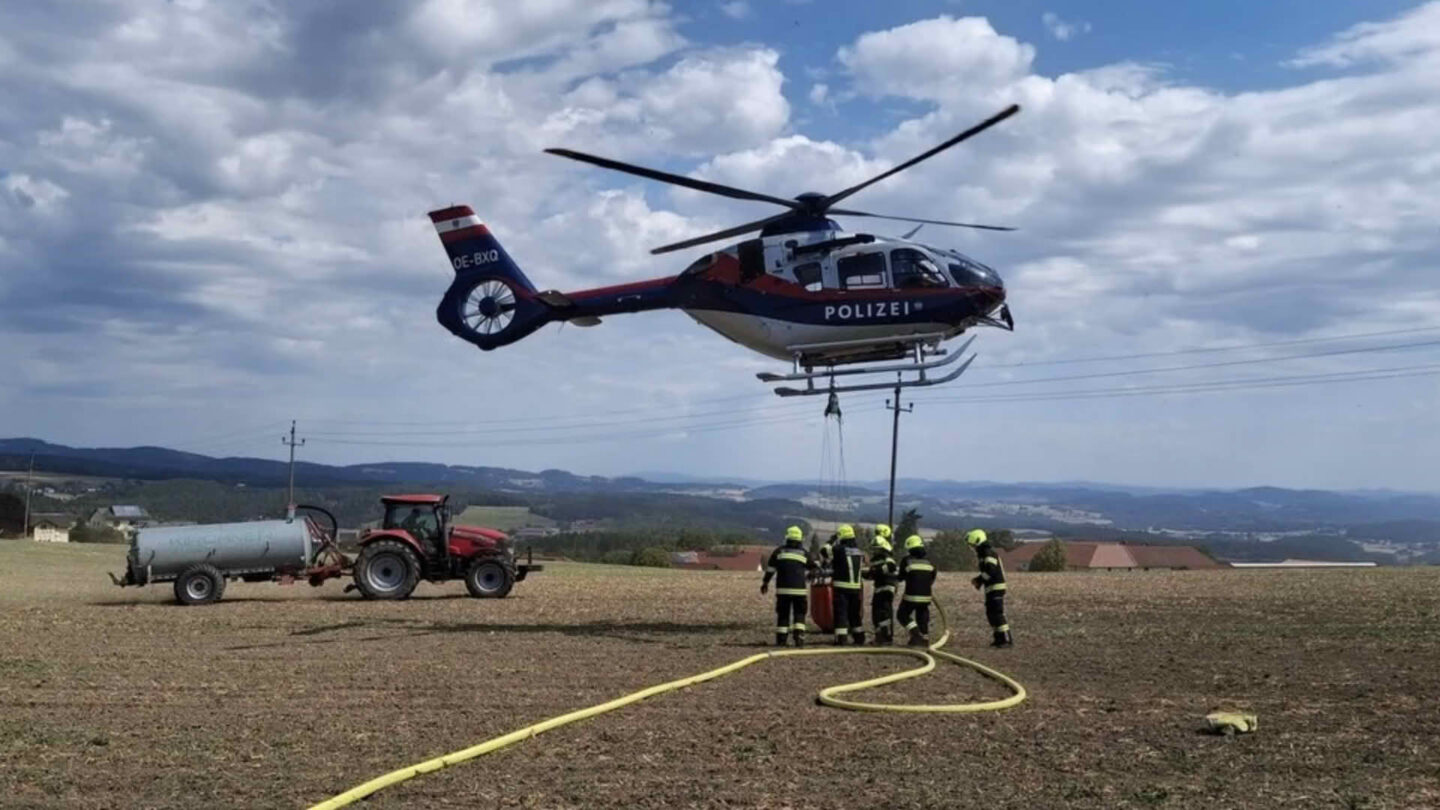 Traktorbrand in Altenberg