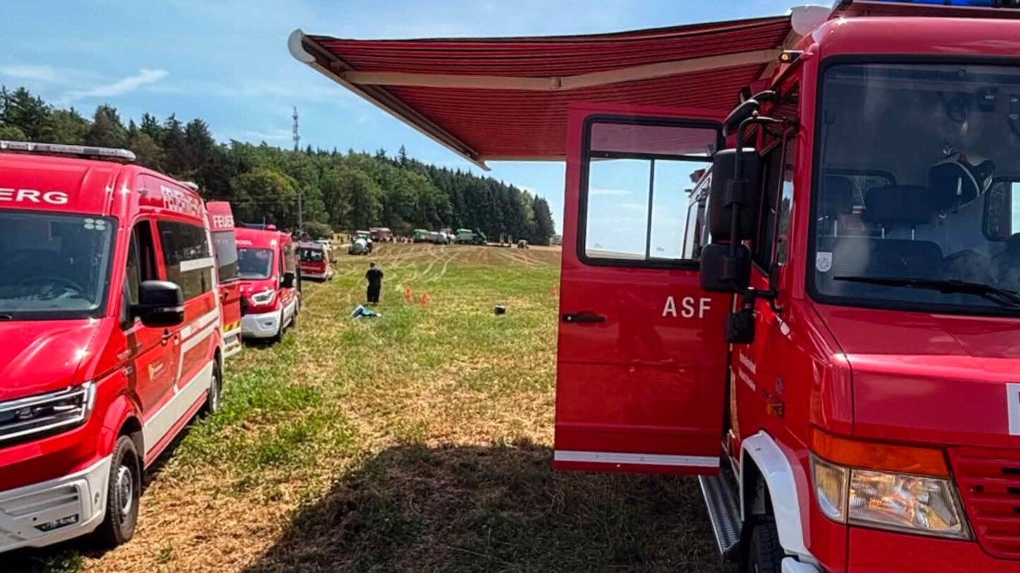 Traktorbrand in Altenberg