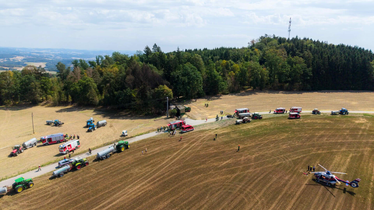 Traktorbrand in Altenberg